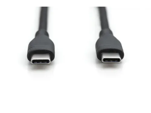 USB-C siliconen oplaadkabel USB-C USB-C 0,5m USB 2.0 60W zwart