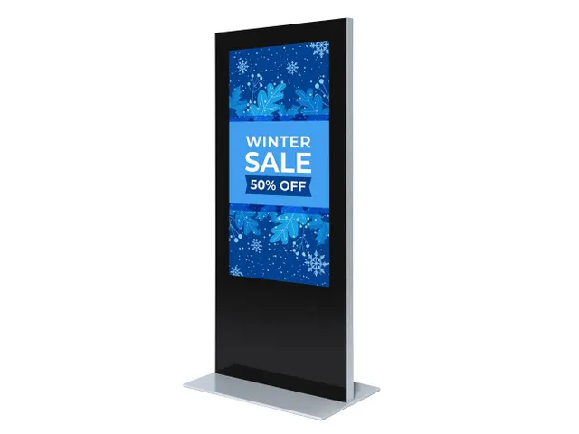 Digitale Display Totem Slim Zwart/Zilver met 65 inch Samsung scherm