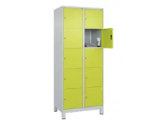 lockerkast,HxBxD 1950x800x500mm,2x5vakken,vak B 400mm,cil.-slot,voeten