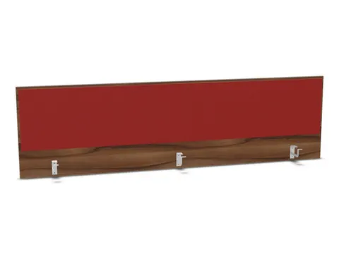 opzetpaneel bureau aanbouw achter NP-tiepolo nut BN4011-rood 2000mm