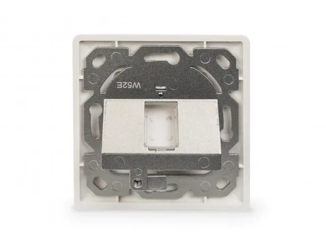 Frontplaat voor Keystone Jacks 1x RJ45 stofkap 80x80 + centrale plaat