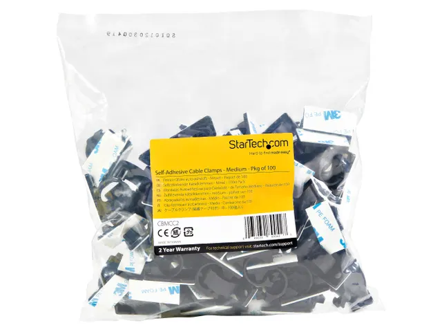 Zelfklevende Kabelmanagement Clips 12mm zwart 100 stuks