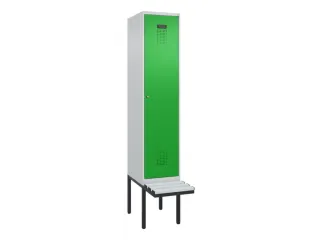 locker met bank,HxBxD 2120x400x815mm,1vak,vak B 400mm,cilinderslot - 2