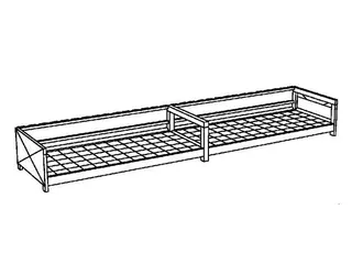 Vatencontainer 830x6200x1390mm Max. 20x200l 1 Vakniveau 2x450l - 3