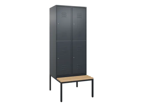 Dubbeldekse dekenkist,HxBxD 2120x800x815mm,2x2vak.,vak B 400mm