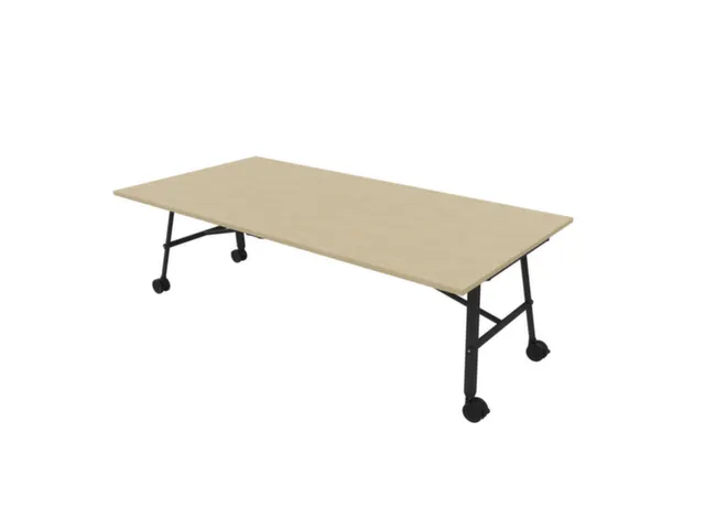 klaptafel,HxBxD 750x2400x1200mm,hoekig,4voeten donkergrijs,ovale buis