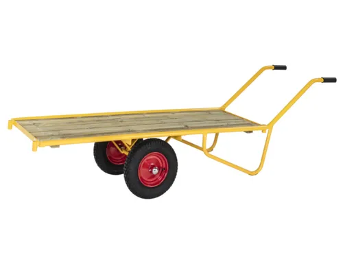 handtrekwagen,draagverm. 250kg,laadvl. LxB 1650x615mm,houtplaat,geel