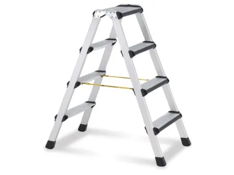 Ladder Aluminium Beide Zijden Te Gebruiken H 880mm 2x4Treden