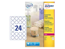 Rond Etiket Avery L7780-25 40mm Transparant 600 stuks