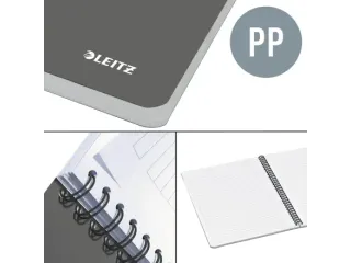Notitieboek Leitz Office A5 lijn 180pag grijs Blauw - 3