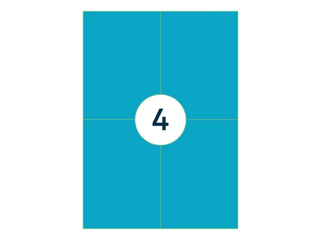 Gekleurde Etiketten 105x148mm Blauw 42822 1000 Vel