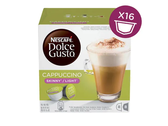 Koffiecups Dolce Gusto cappuccino light 16 stuks voor 8 kopjes