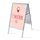 Stoepbord A1 complete set met print "S'incrire ici" Rood