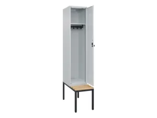 locker met bank,HxBxD 2120x400x815mm,1vak,vak B 400mm,draaigrendel - 2