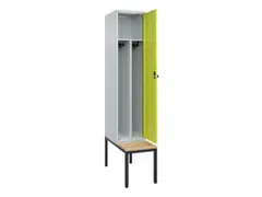 locker met bank,voor scheiding van kleding,HxBxD 2120x400x815mm,1vak