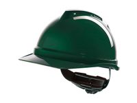 Veiligheidshelm V-gard Groen, 4-punts Textiel, Draaiknop, Hdpe