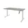 Slinger Bureau Zit-sta Wit Poot 160x80cm Blad Licht Grijs