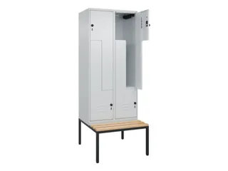 Z-garderobekast,HxBxD 2120x800x815mm,4vak,vak B 400mm,draaigrendel - 2
