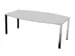 vergadertafel,HxBxD 740x2000x1200mm,vatvormig,MP-lichtgrijs