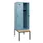 locker met bank,HxBxD 1950x600x815mm,2vak,vak B 300mm,draaigrendel