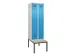 locker met bank,voor scheiding van kleding,HxBxD 2120x600x815mm,2vak