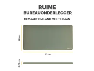 Bureau-onderlegger Fellowes Breyta saliegroen 80x40cm - 8