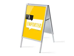 Stoepbord A1 complete set met print "A Emporter" Geel