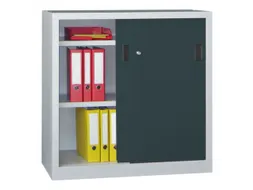 Schuifdeurkast Hxbxd 1000x1000x500mm 2 Oh Ral7035 Front Ral7016