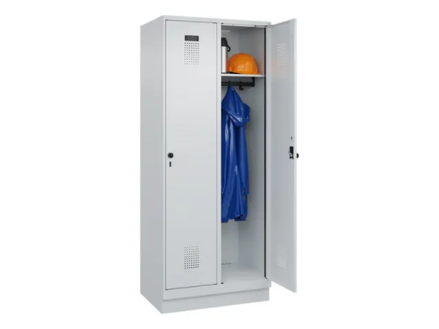 locker,HxBxD 1950x800x500mm,2vak,vak B 400mm,draaigrendel,sokkel