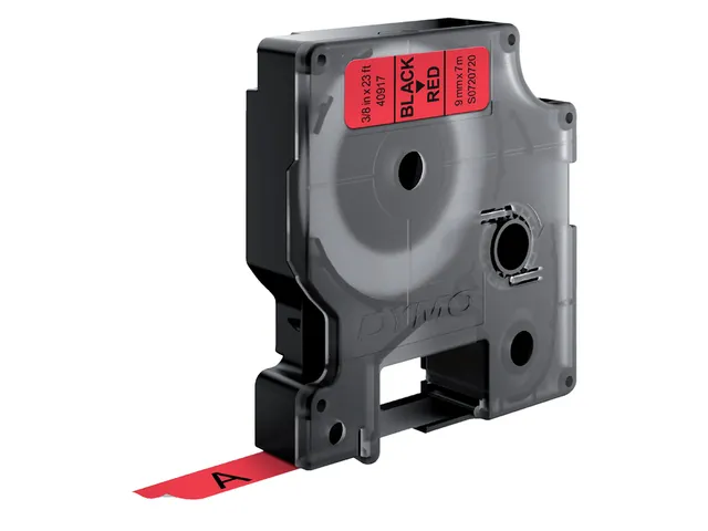 Labeltape Dymo 40917 D1 S720720 9mmx7m zwart op rood