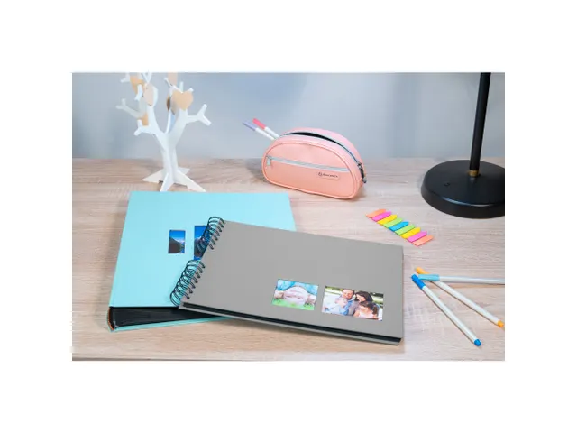 Fotoalb spir 50Zwrt 32x22cm MILANO Grijs