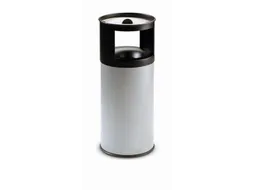 combi-asbak,HxØ 800x310mm,afvalbak inhoud 40l,romp staal grijs,blusko