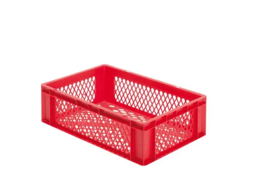 Euronorm-stapelbak 33l 175x600x400mm Wanden/bodem Opengewerkt Rood