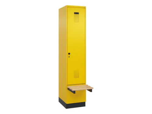 locker met bank,HxBxD 1950x400x815mm,1vak,vak B 400mm,draaigrendel