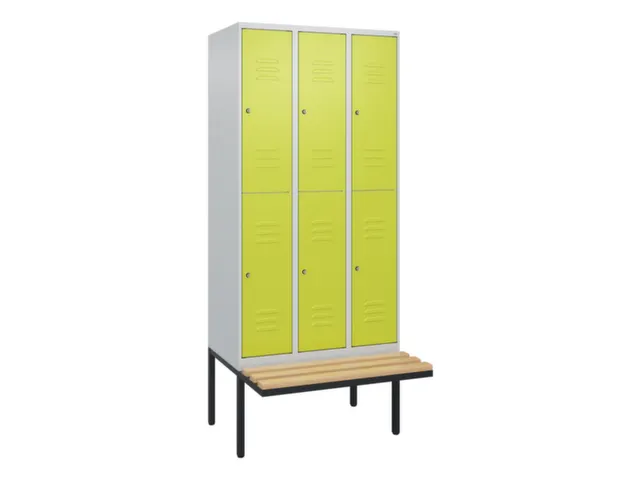 Dubbeldekse dekenkist,HxBxD 2120x900x815mm,3x2vak.,vak B 300mm