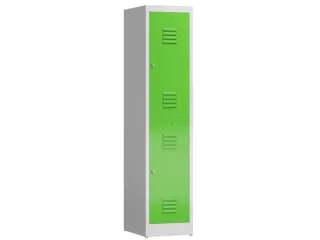 Dubbeldekse garderobekast 1800x415x500mm 2vak B400mm RAL7035 RAL6018 - 1
