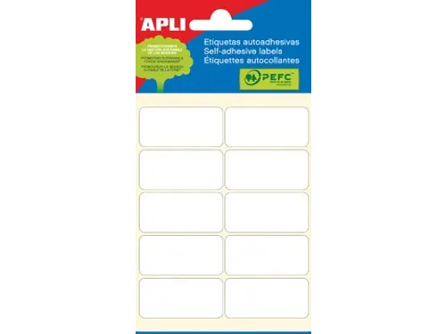 Apli Etiket 19x40mm Wit