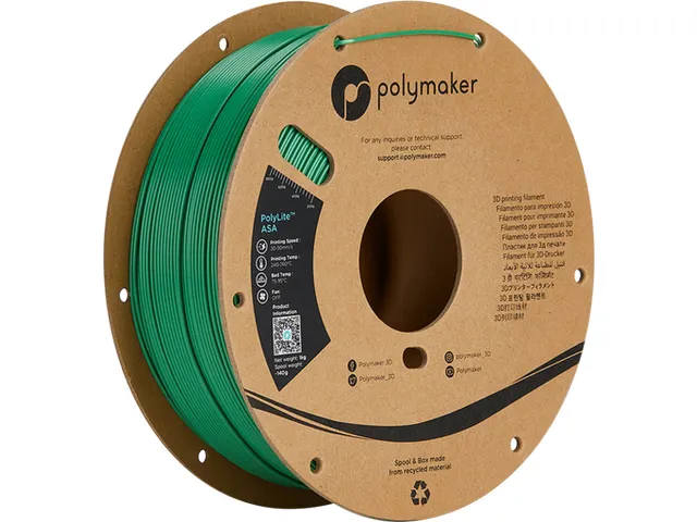 ASA 1,75mm groen 1kg PolyLite 3D Filament