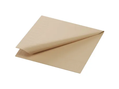 Servet 24x24cm 1/4 vouw 2laags Eco bruin doos 8x300st
