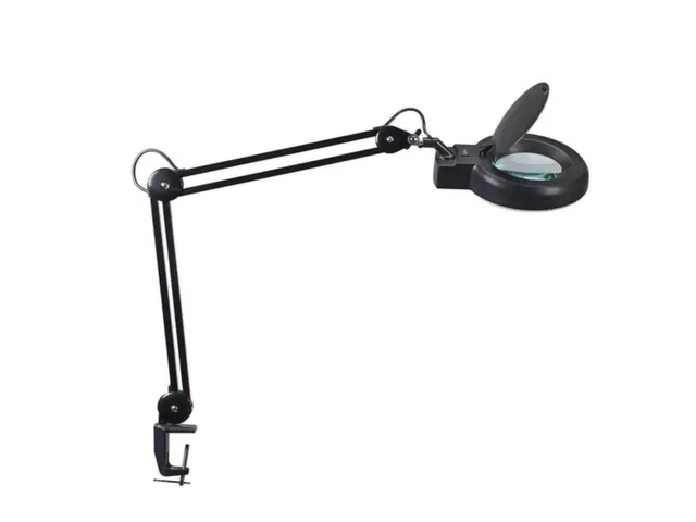 Led-Loeplamp Arm L 2x 400mm 6500 Kelvin D 225mm Tafelklem Zwart