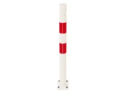 aanrijdbeveiliging paal,HxØ 1000x80mm,geeft mee,TPU,wit/rood
