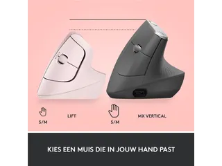 Logitech Lift Muis 6Knoppen Draadloos Rechtshandig Roze - 2