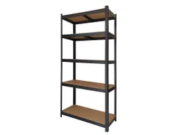 Stellingkast BRASQ 5 borden 90x40x180cm SU175 max 875 KG zwart