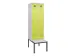 locker met bank,voor scheiding van kleding,HxBxD 2120x600x815mm,2vak