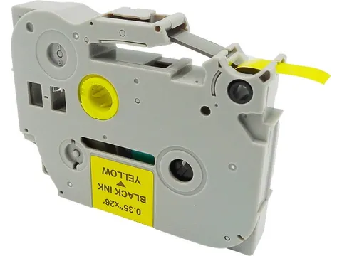 Labeltape P-touch TZE-621 9mmx8m zwart op geel gelamineerd