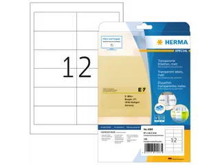 HERMA 4586 Transparante folie-etiketten Mat A4 97x42,3mm 120 stuks - 1
