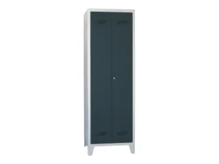 Schoonmaakkast HxBxD 1850x600x500mm Cilinderslot RAL7035 Front RAL7016 - 3