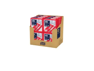 Tork 477620 Soft Dinnerservet Advanced Rood 39x39cm 1/8 vouw - 2