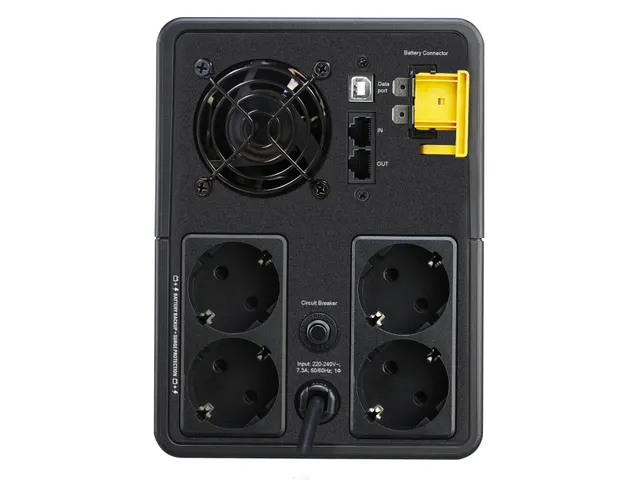1600VA, 230V, AVR, 4x prises Schuko, noir