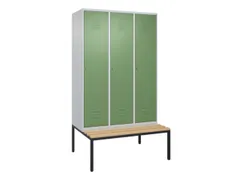 Armoire vestiaire avec banc HxlxP 2120x1200x815mm 3compart.